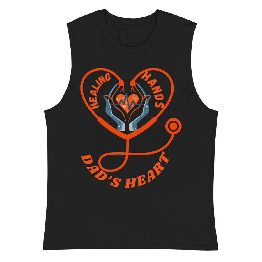 stethoscope, Healing Hands Dad's Heart Muscle Tank product image (3)