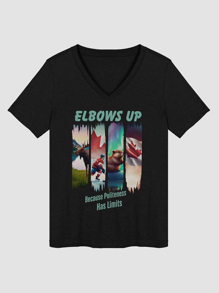 Canadian Icons Collage Women's V-Neck Tee product image (14)