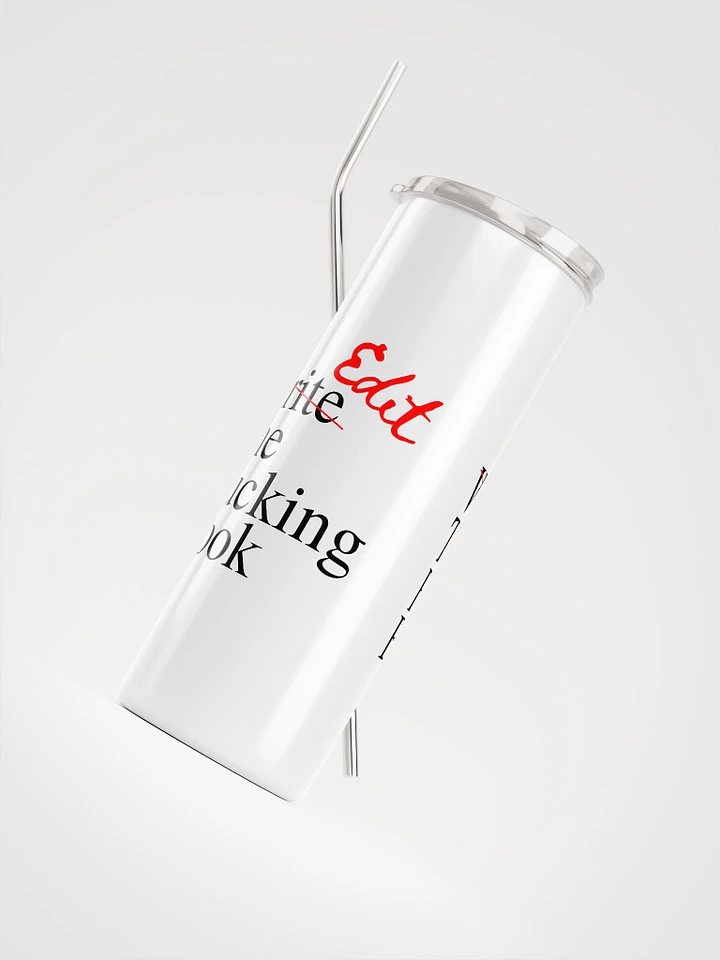 Edit the Fucking Book Stainless Steel Tumbler product image (1)