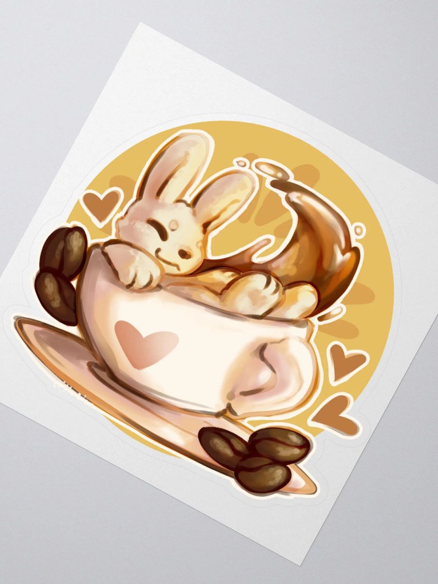 coffee bunny splash - sticker product image (2)