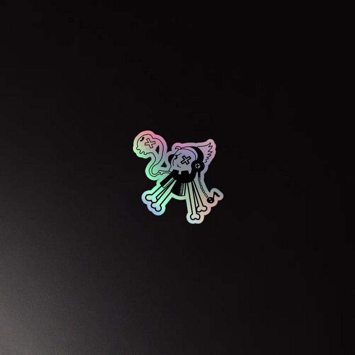 Chaabbz Skull Logo Holographic Sticker product image (2)
