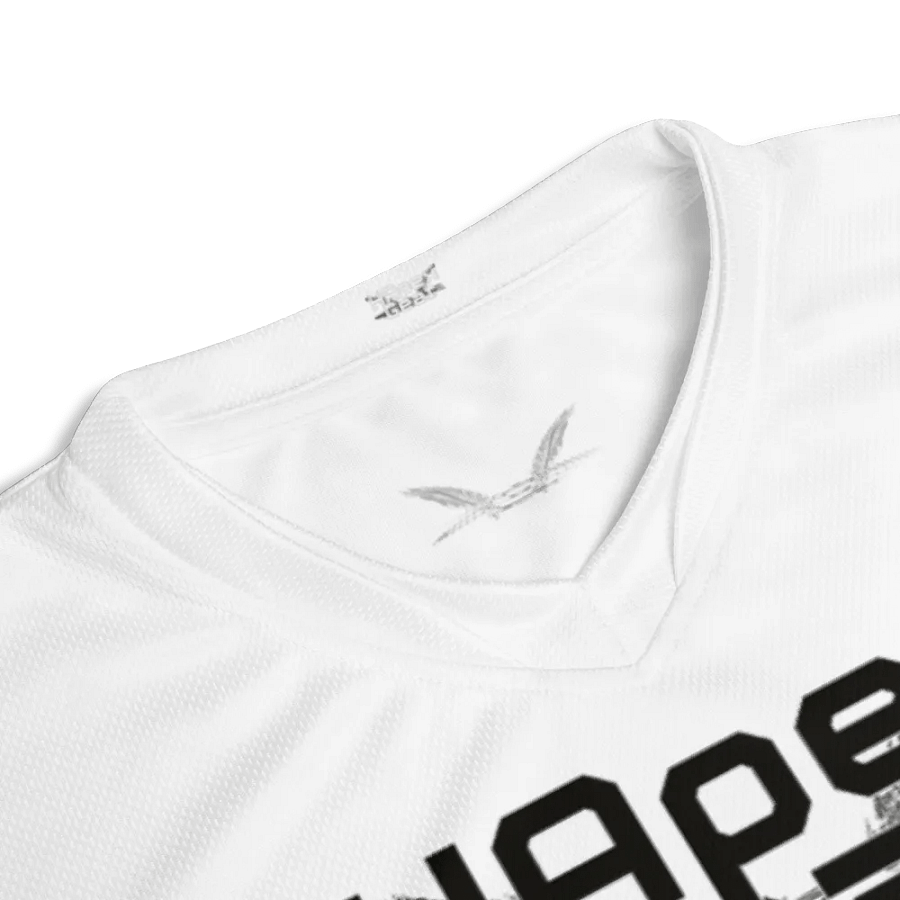 Kaidoom Dev - White - Recycled Unisex Sports Jersey - Black HApex Gear Black Logo product image (4)