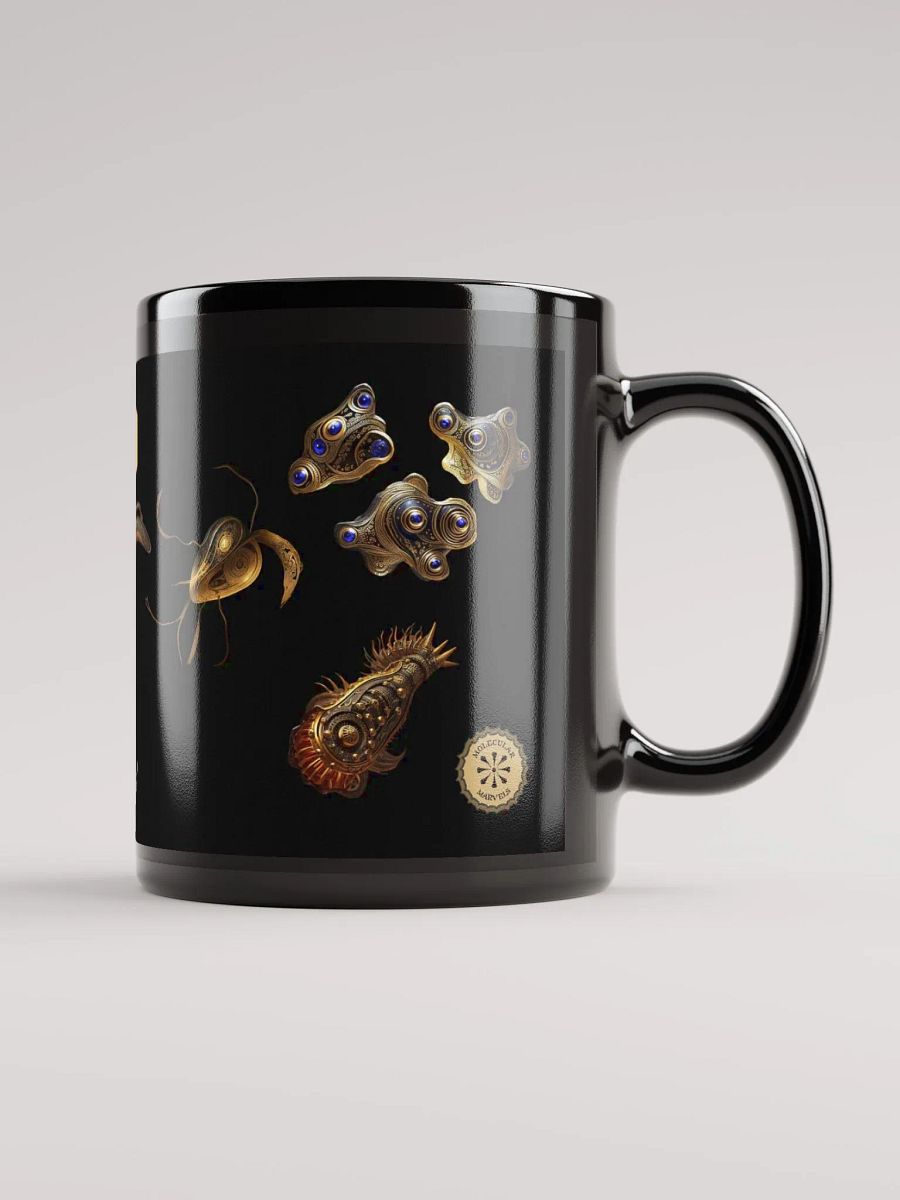 Black Ceramic Parasitology Mug - Science Lover Gift - parasites- Microbiologist- researcher-protozoa- worms product image (3)