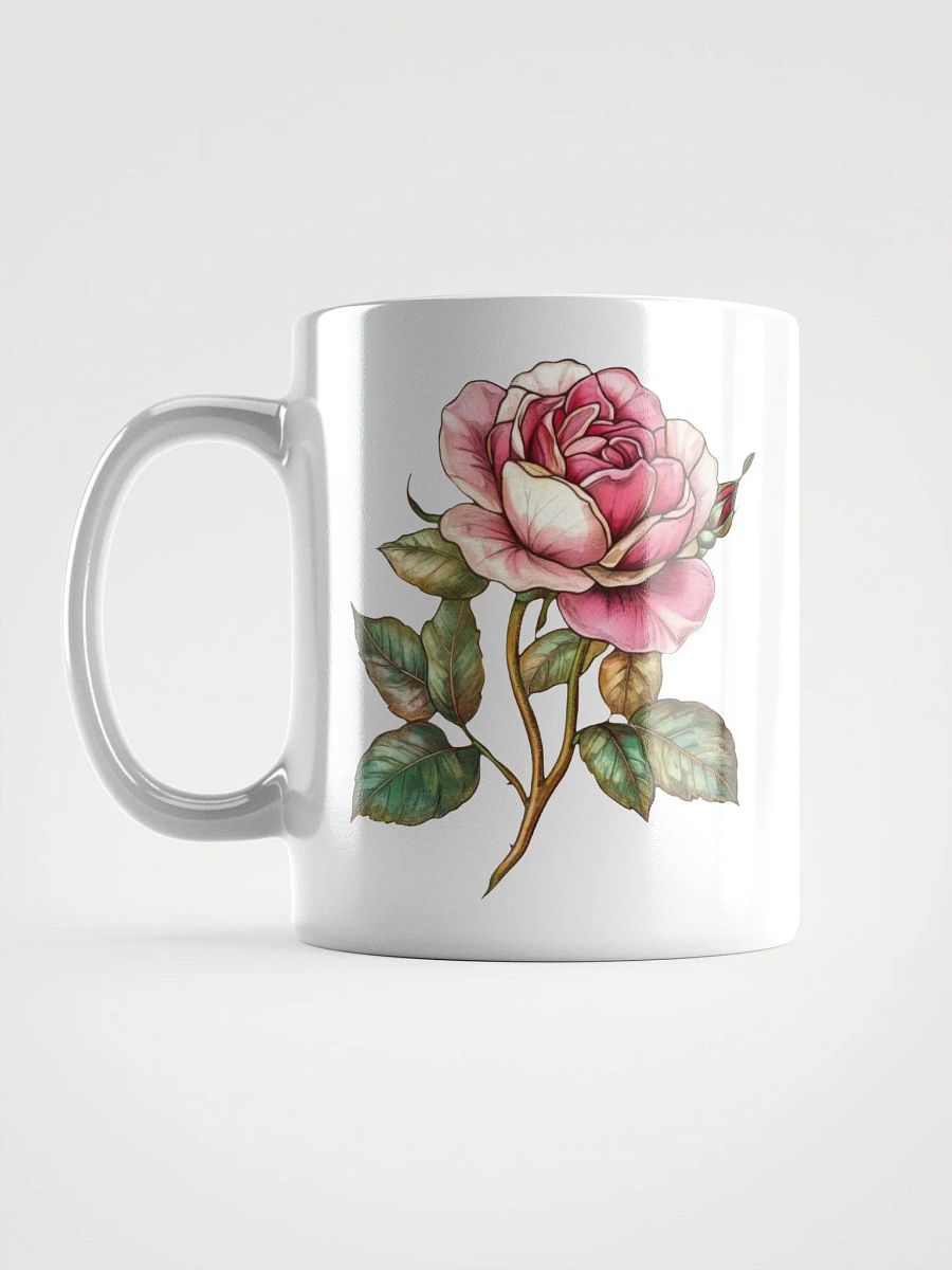 Stained Glass Rose White Glossy Mug product image (17)