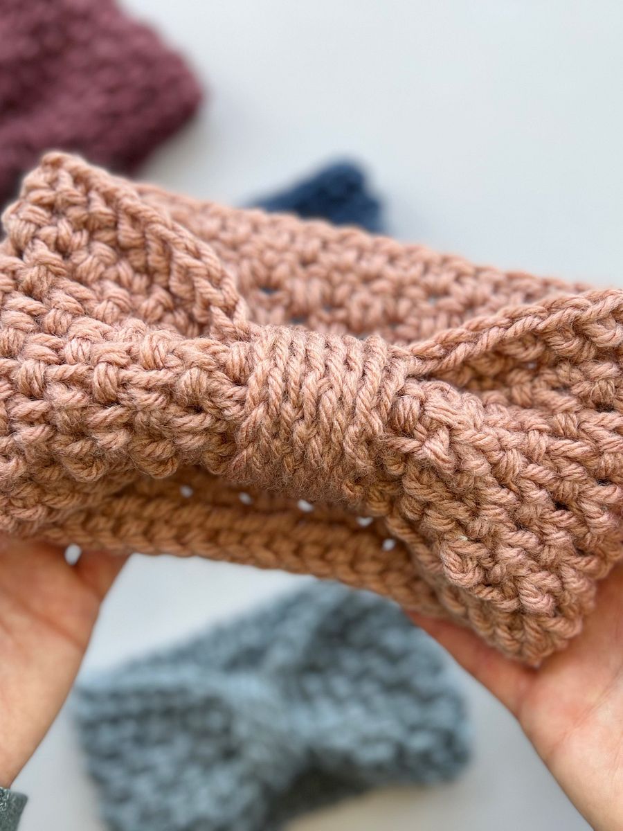 Herringbone Moss Easy Chunky Crochet Headband Pattern product image (5)