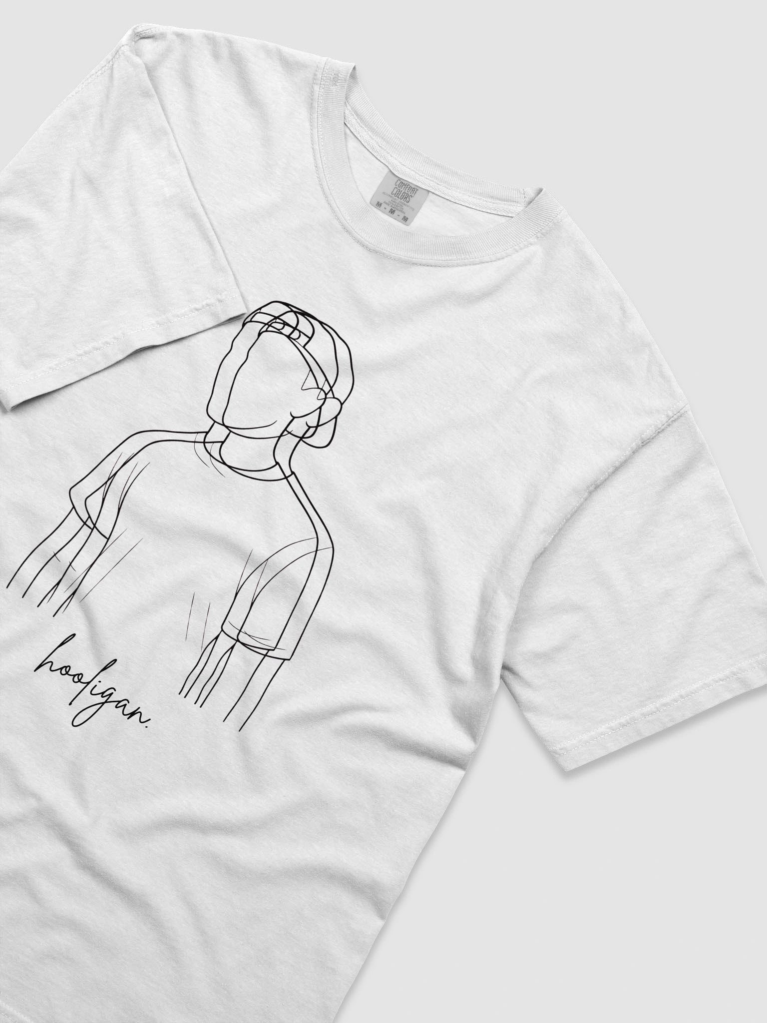 Hooligan Black Outline T product image (35)