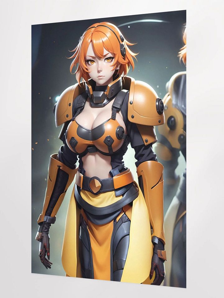Futuristic Battle Suit Orange Hair Poster product image (2)