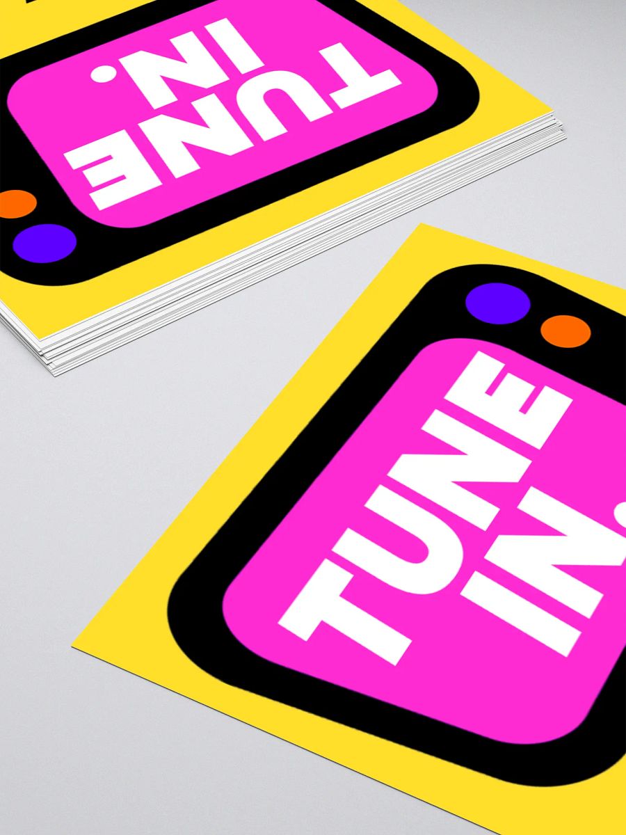 Tune In Sticker (Yellow) product image (12)