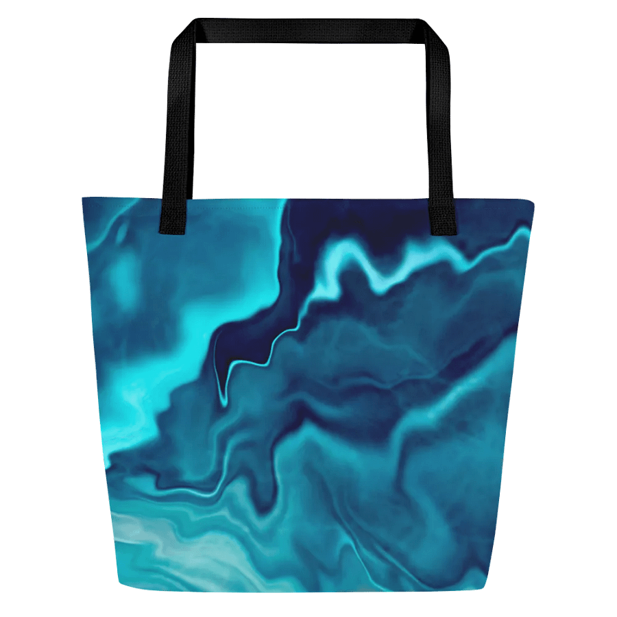 Icy blue crashing waves Abstraxt art product image (2)