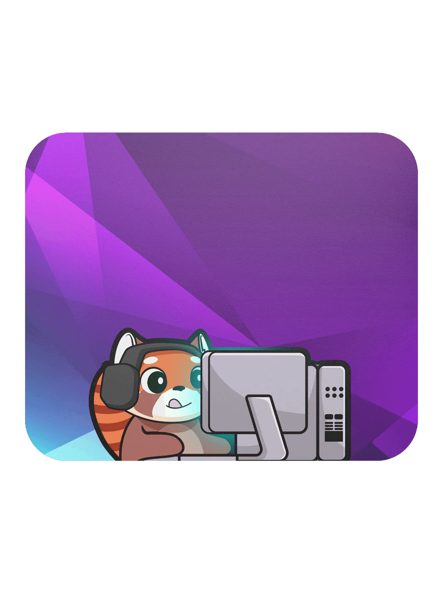 Gaming Bear Mouse Pad (Purple Abstract) - 8.7" x 7.1" product image (1)