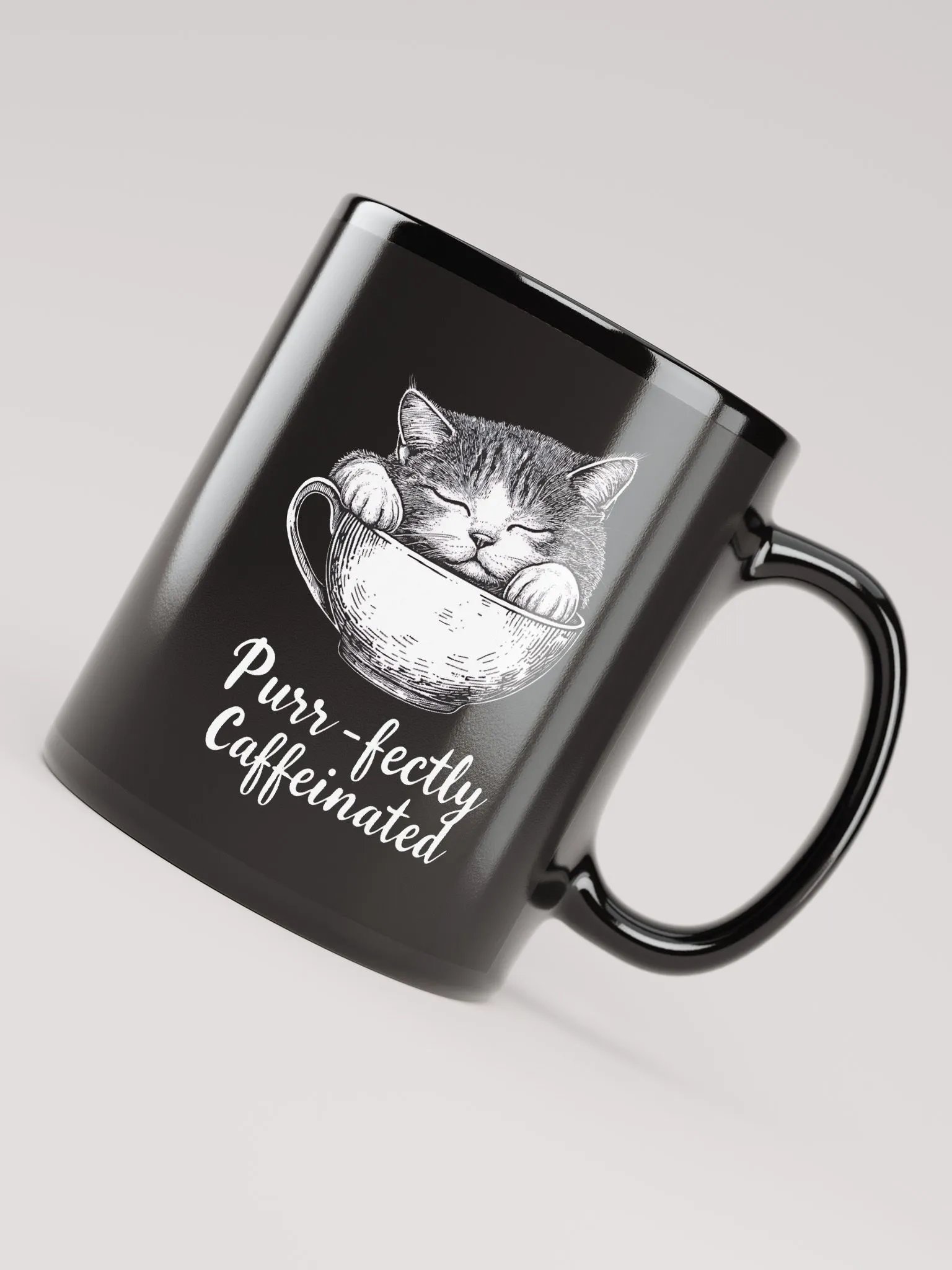 Purr-fectly Caffeinated Cat Lover Coffee Humor product image (8)