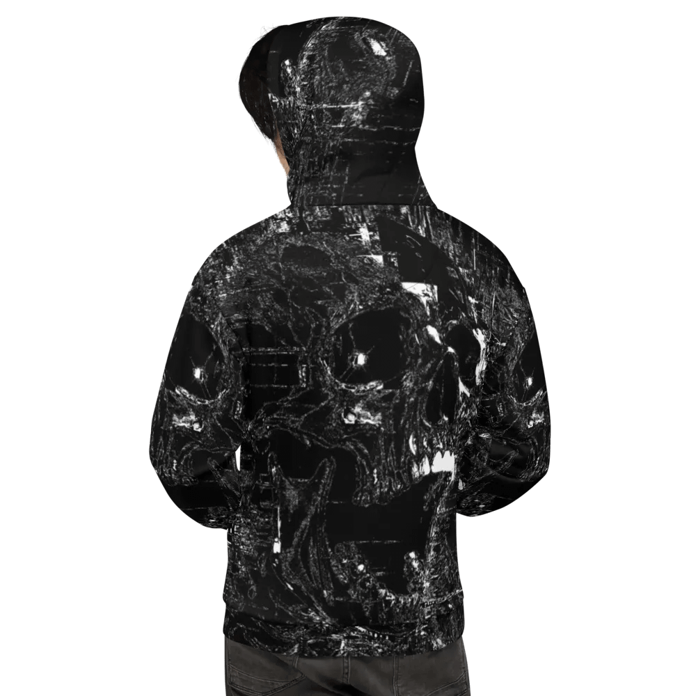 Distorted Chaos All-Over Print Recycled Unisex Hoodie Sublicolor 140 product image (1)