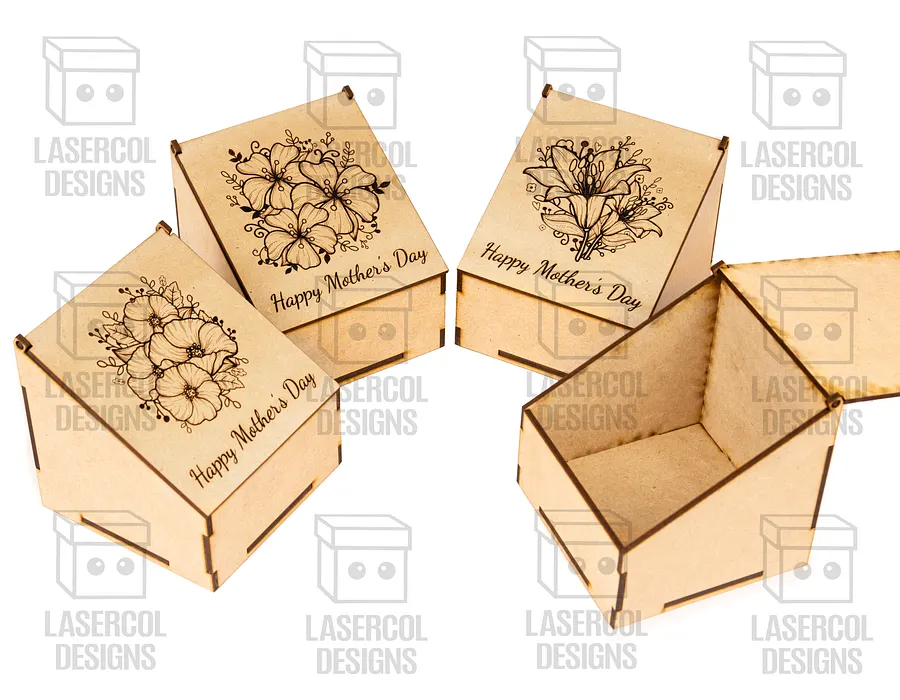 Mother's Day Gift Boxes (2 Sizes, 4 Styles) - Laser Cut Files product image (10)