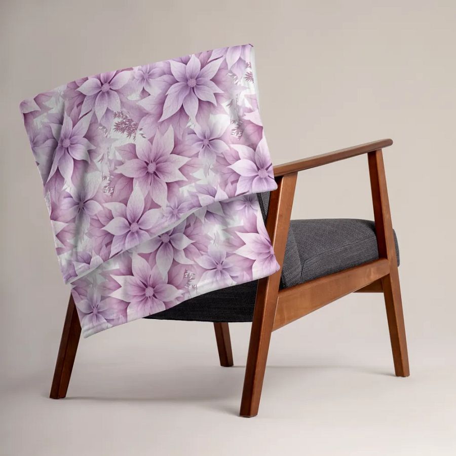 Purple Floral Blanket product image (3)