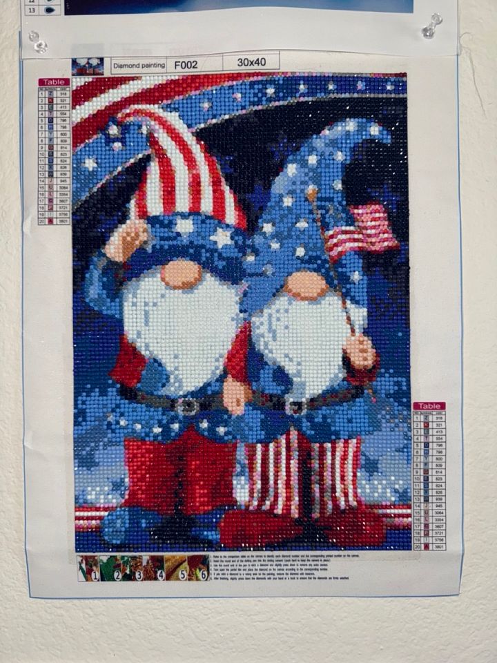 4th of July Gnomes Full Drill Diamond Painting product image (1)