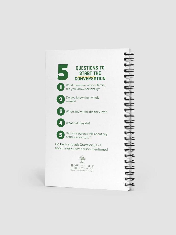Family History Notebook product image (2)