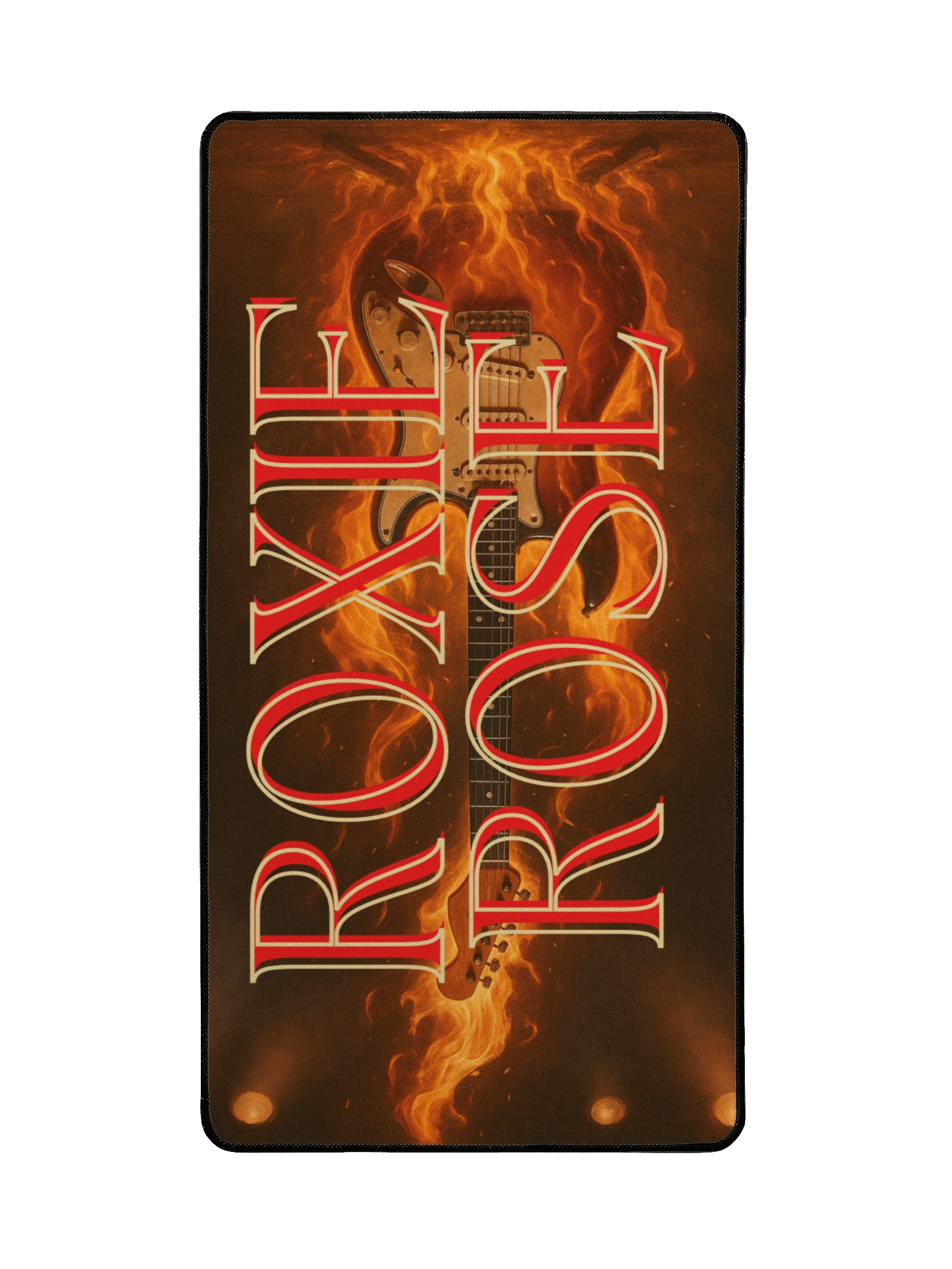Flaming Guitar: Roxie Rose Desk Mat product image (2)