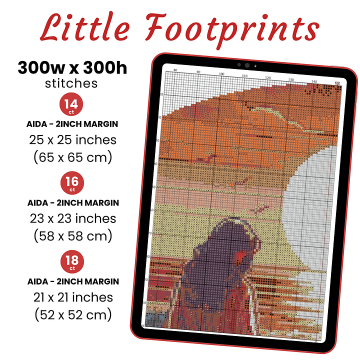 Little Footprints Cross Stitch Pattern product image (2)