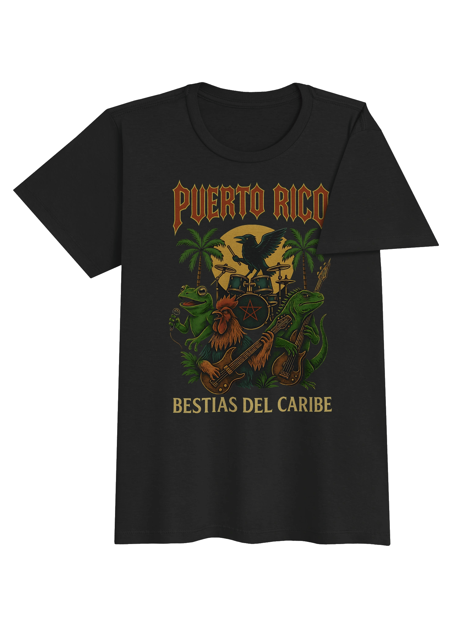 Puerto Rico Bestias del Caribe Band T-Shirt Mujer product image (3)