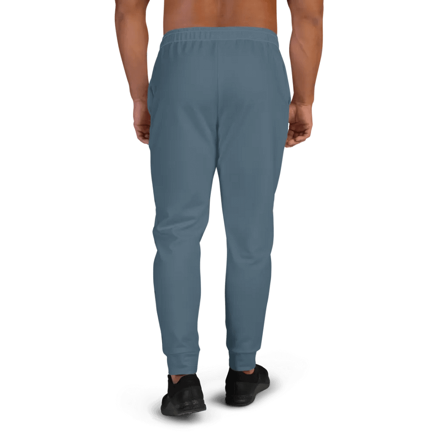 Plain Dark Greyish Blue Soft Summer Recycled Polyester Premium Men's Joggers by Treasure Pie product image (4)