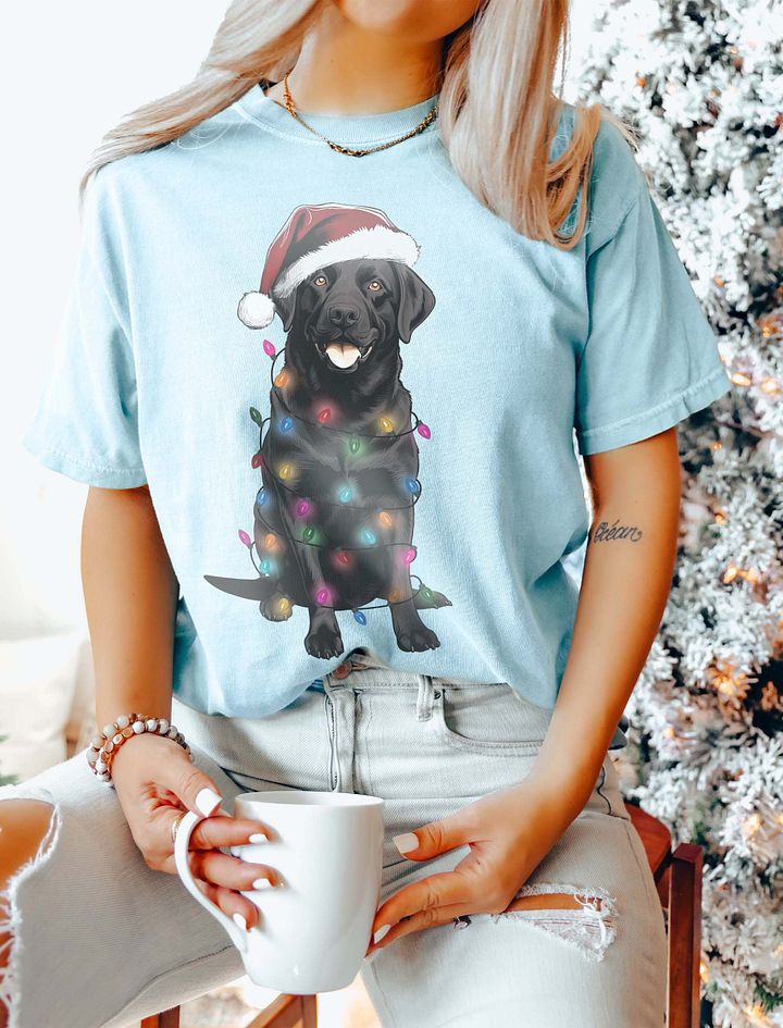 Funny Labrador Retriever(Black) Christmas T-Shirt for Labrador Paw-rents product image (11)