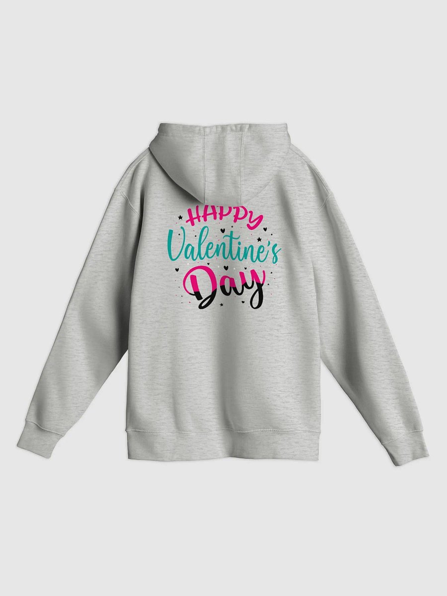 Happy Valentine's Day Pullover Hoodie (Back Only, Black Text) product image (3)