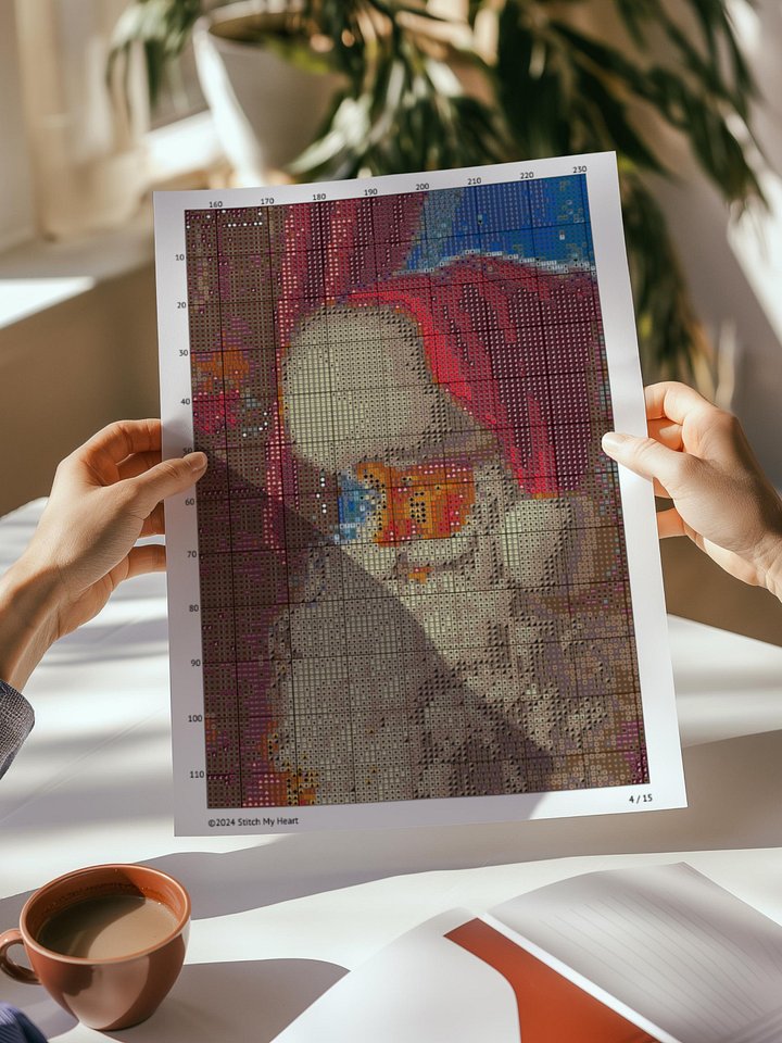 Girl Visits Santa's Grotto Cross Stitch Pattern product image (2)