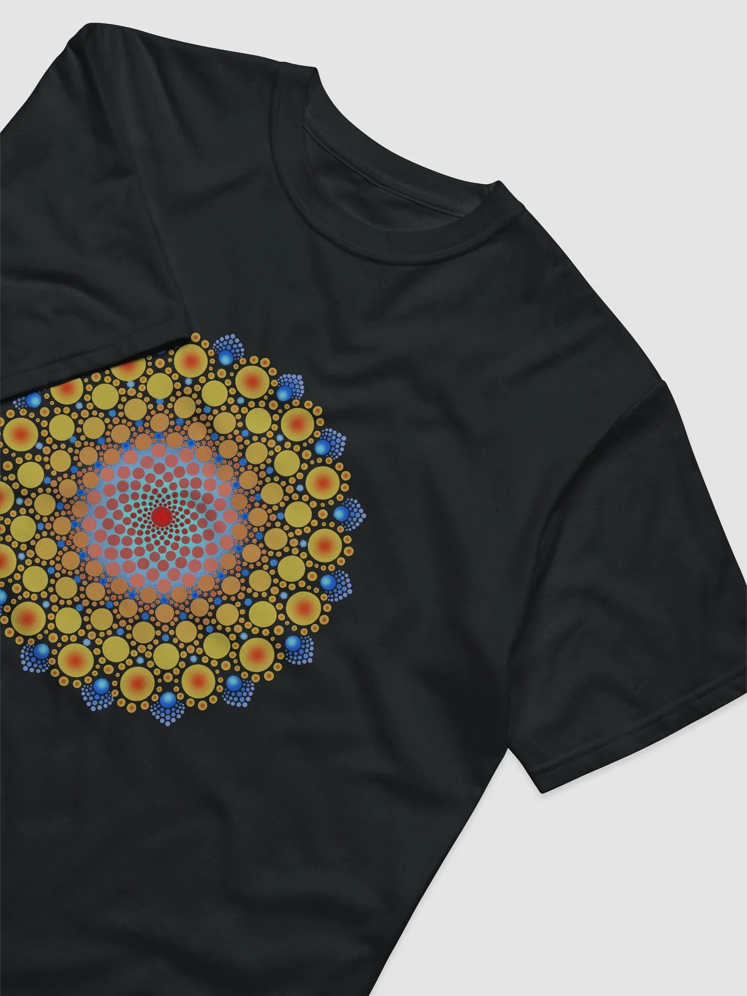 Orange Sunflower Mandala Unisex Organic T-Shirt product image (2)