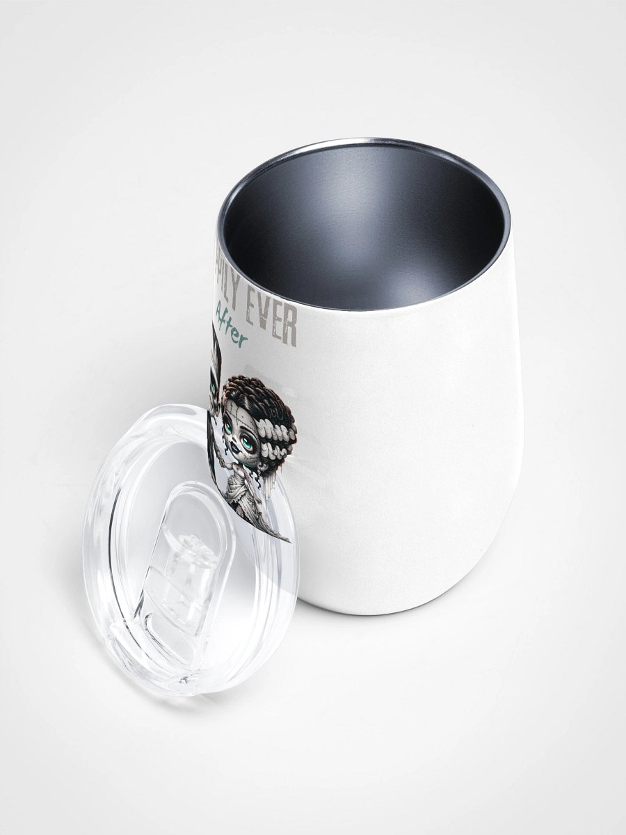 Gothic Wedding Bliss Frankenstein and Bride Wine Tumbler product image (3)