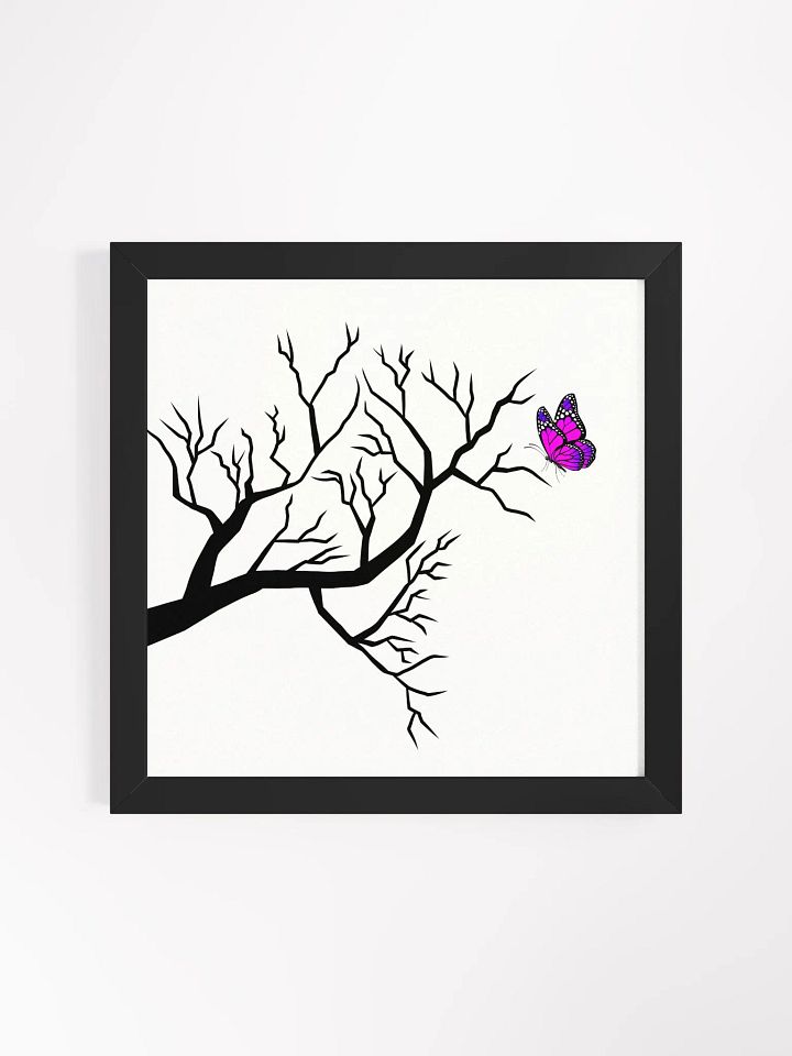Vibrant Butterfly on Dead Tree Framed Poster product image (2)