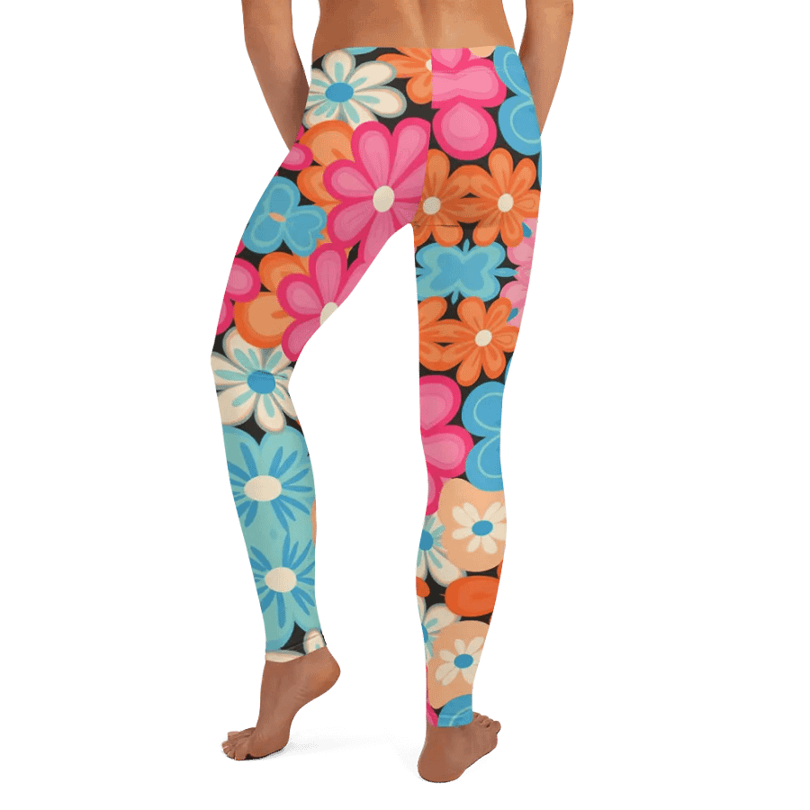 Retro Floral Fantasy All-Over Print Leggings product image (4)
