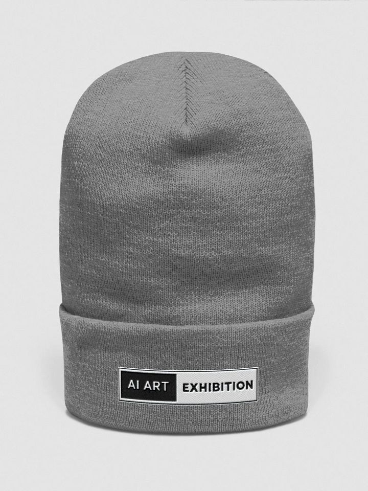 Grey "AI Art Exhibition" Cuffed Beanie product image (1)
