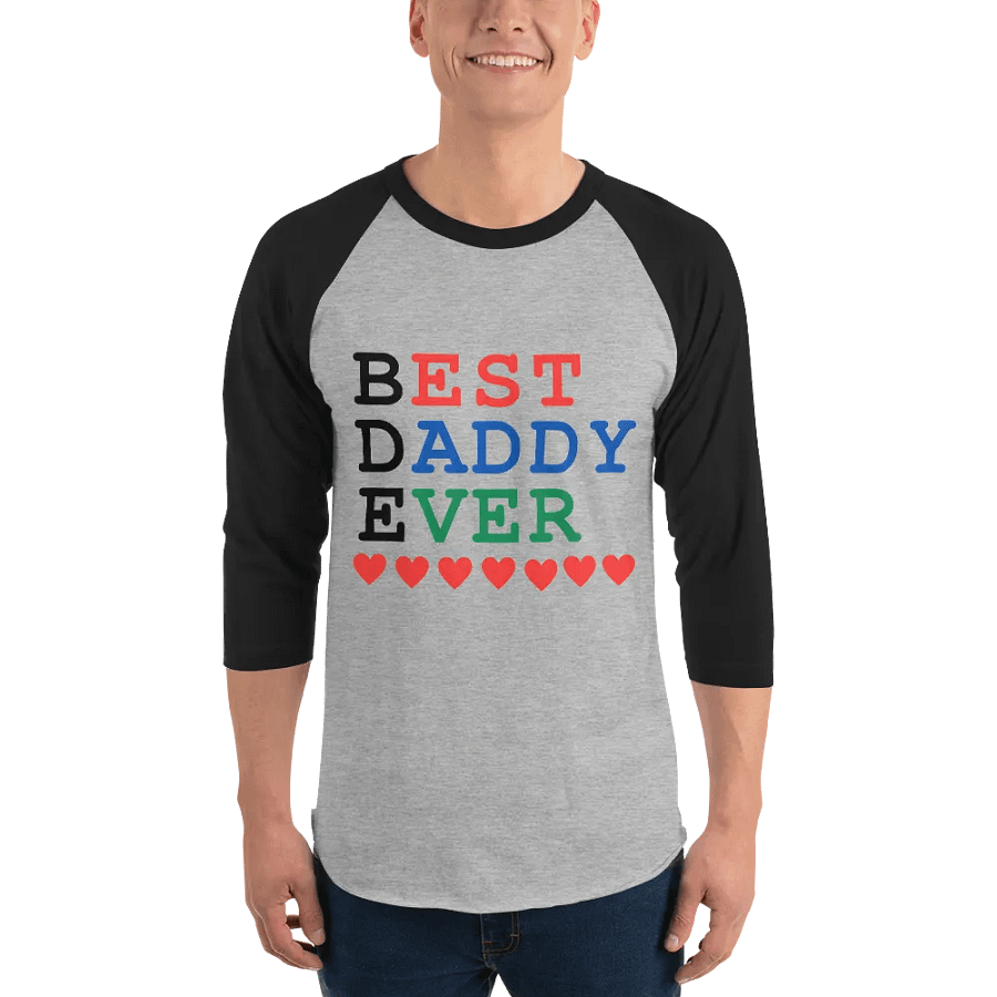 Best Daddy Ever Tultex Fine Jersey Raglan Tee product image (1)