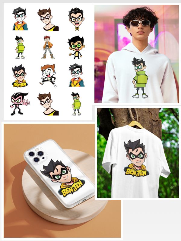 PACK OF 10 BENTEN CARTOON ART INSTANT DOWNLOAD product image (2)