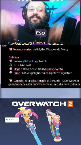 🎁 Gana la mythic weapon de Mercy participando de los competitive drives de la temporada 16 de Overwatch. #Ow2latam #overwatch...