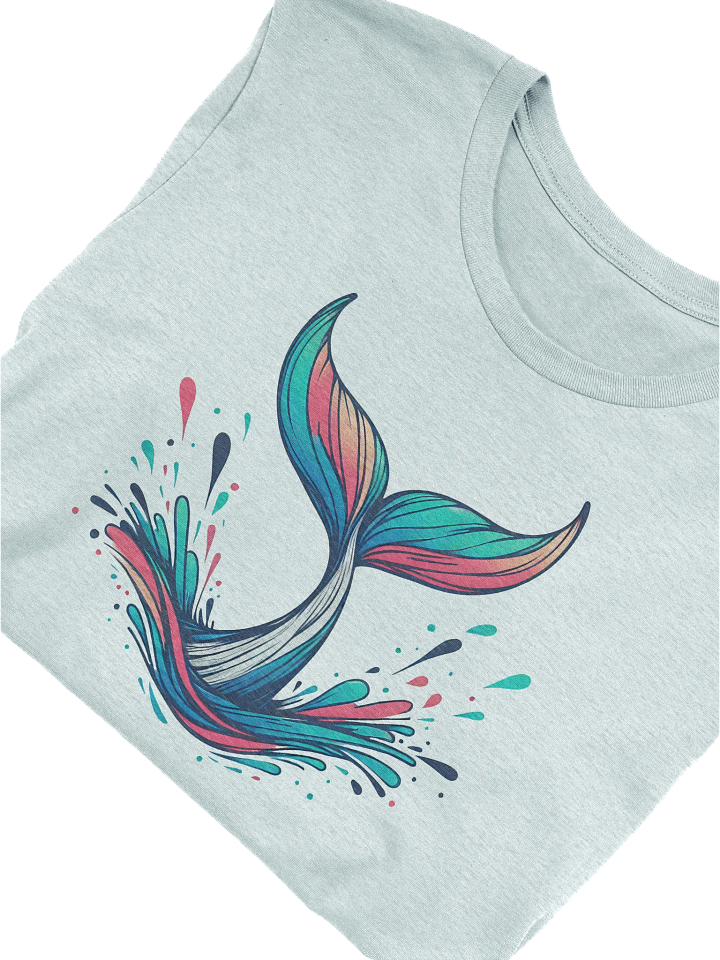 Whale Tail T-Shirt, Abstract Ocean Wildlife Tee, Vibrant Marine Life Graphic, Whale Conservation Shirt, Nature-Inspired T-shirt product image (2)