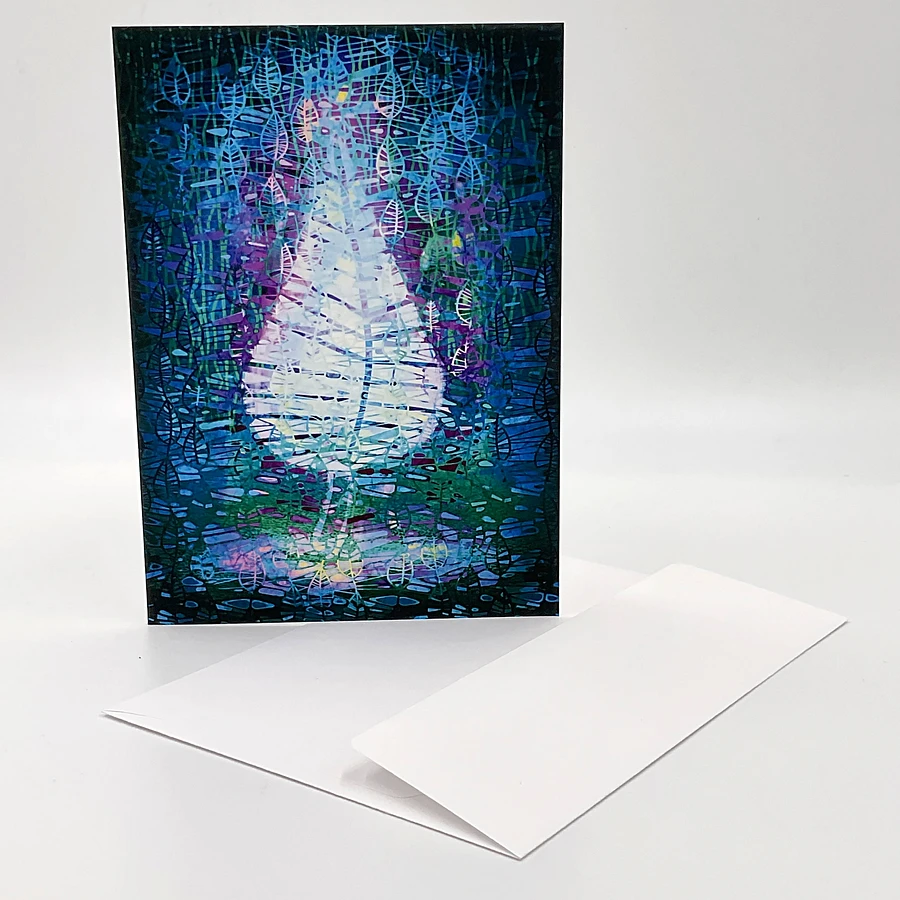 Mystic Leaves Greeting Cards, Assorted All Occasion Handmade Note Card, 4 Pack, 5x7 inches, Blank Inside, with Envelopes product image (2)
