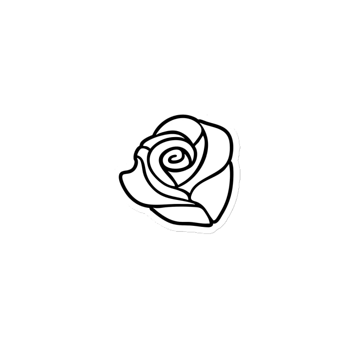 White Rose Die-Cut Magnet product image (1)