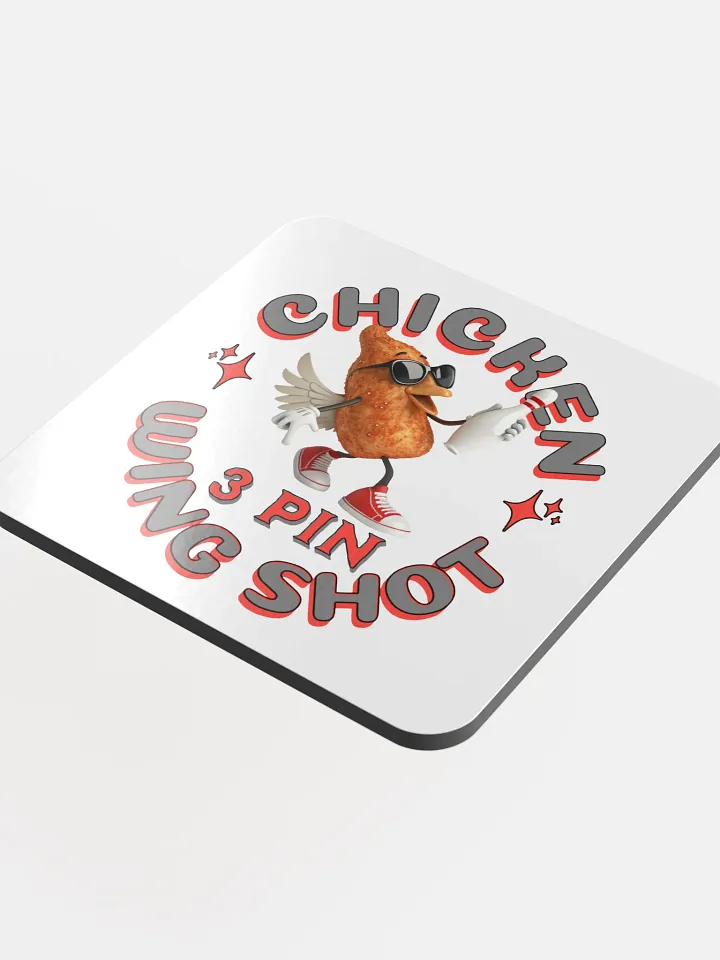 Chicken Wing Shot 3 Pin Bowling Coaster product image (1)