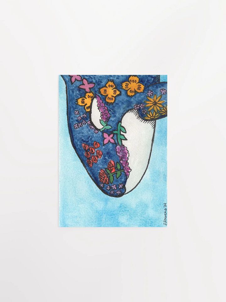 floral orca 03 - watercolour on paper - print product image (2)