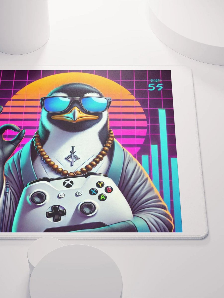 Retro Penguin Gaming Mouse Pad product image (5)