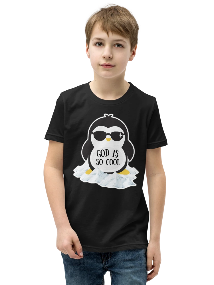 God Is So Cool Penguin Kids T-Shirt product image (1)