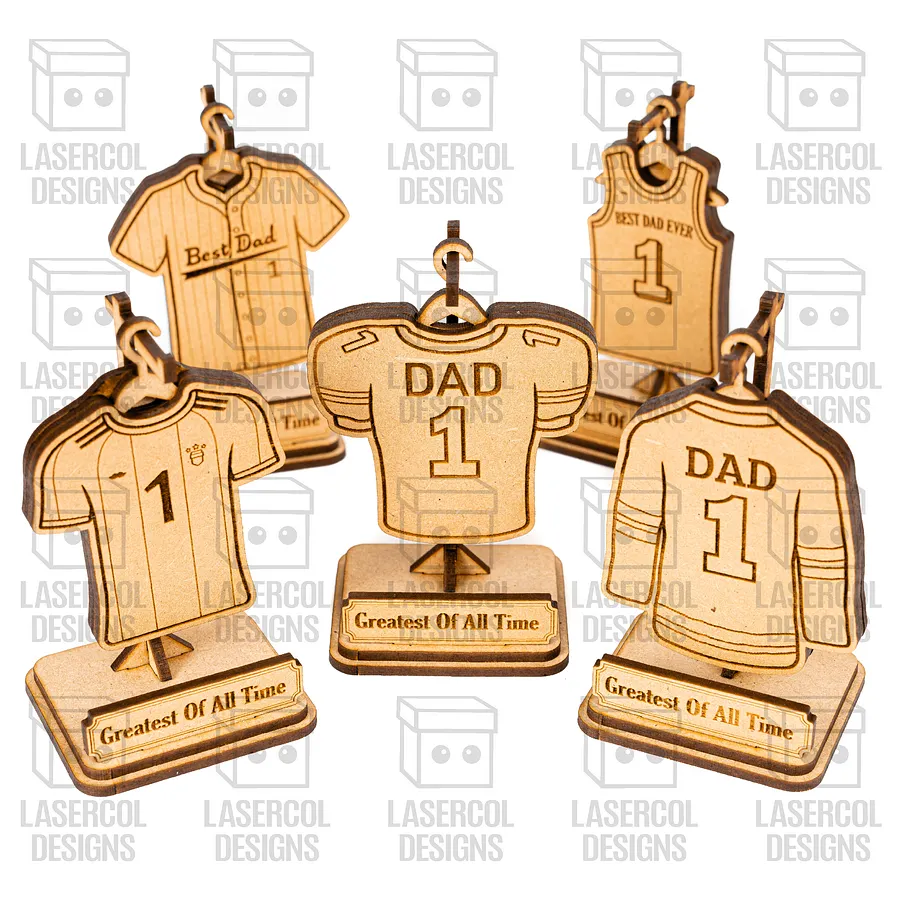 Father's Day Gift Sports Jersey Plaque Trophy For Dad - Laser Cut Files product image (6)
