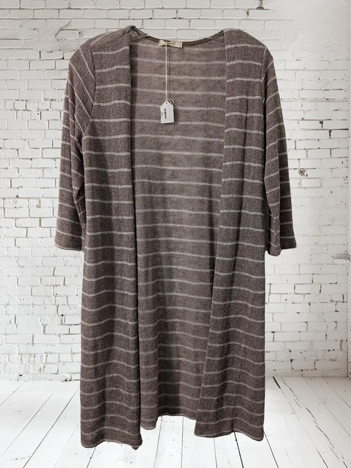 S Striped Three Quarter Sleeve Cardigan product image (1)