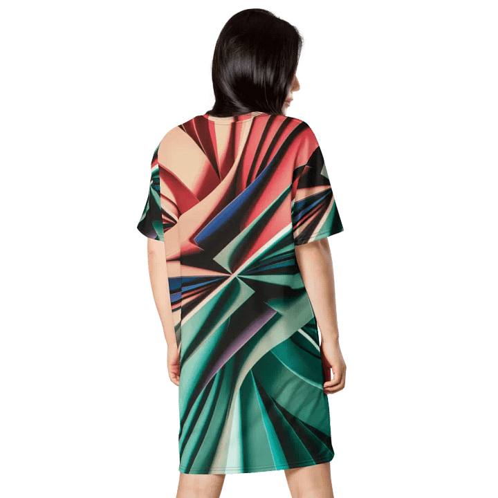 Graphic Grove Women’s Colourful Abstract T-Shirt Dress product image (2)