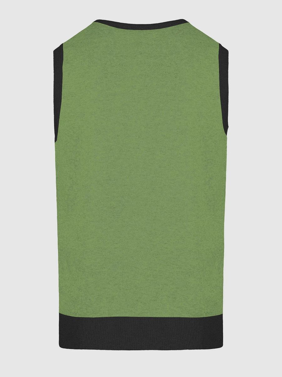 M-Branded Jacquard Knit V-Neck Vest product image (4)