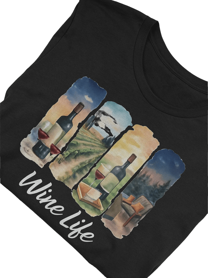 Embrace the Wine Life: Artistic Watercolor T-Shirt - Your Perfect Wine Life Outfit product image (1)