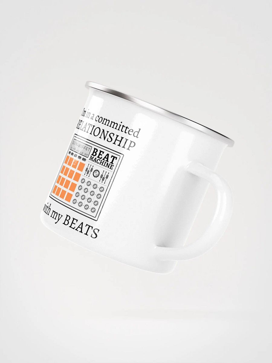 "I'm In A Committed Relationship With My Beats" Enamel Coffee Mug product image (3)