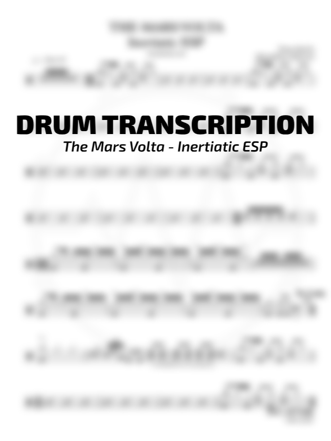 DRUM TRANSCRIPTION - The Mars Volta - Inertiatic ESP product image (1)