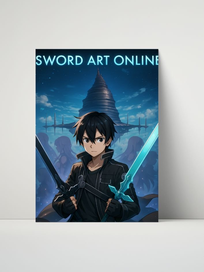 Sword Art Online – Kirito Twin Blades Resolve – 8x10 Metal Print product image (1)
